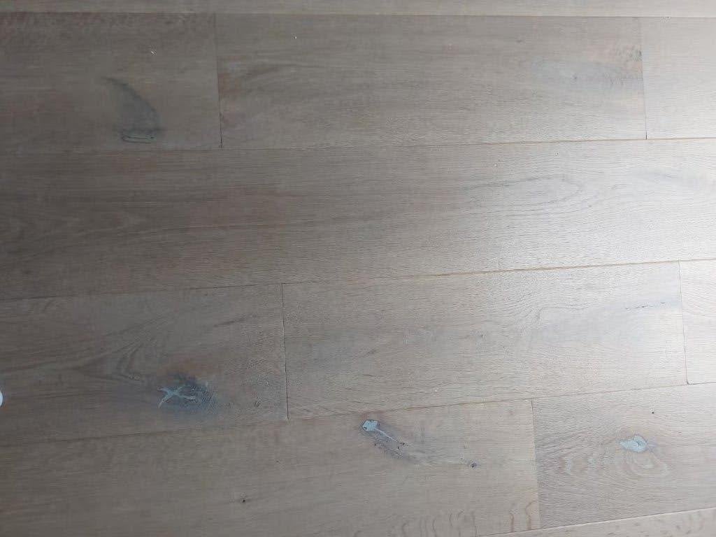 prachtige eiken vloer, multiplank met 5 mm toplaag., Ophalen, Gebruikt, Vloerdelen of -planken, 10 m² of meer