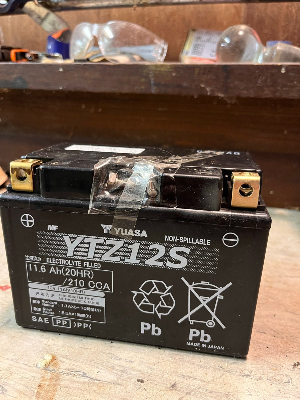 Yuasa YTZ12S motoraccu - Weg wegens upgrade, Motoren, Ophalen of Verzenden, Gebruikt