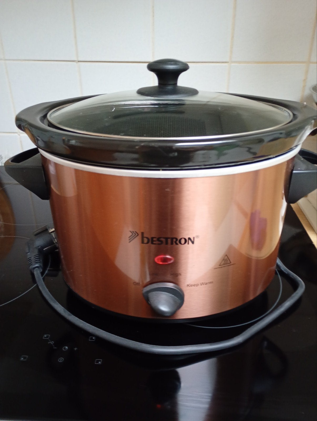 Bestron Slowcooker ASC350CO - Koperkleurig, 3.5L, Witgoed en Apparatuur, Ophalen, Vaatwasmachinebestendig, Nieuw