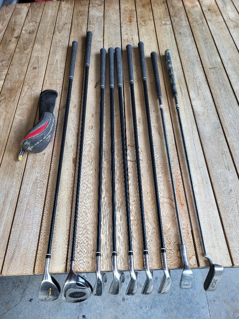Rechtshandige beginners golfset of oefenset voor op de baan, Sport en Fitness, Ophalen, Gebruikt, Set, Overige merken