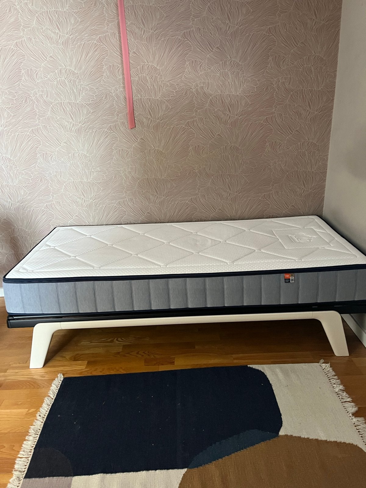 Original Auping bed, Sandbeige  - Zo goed als nieuw, Huis en Inrichting, Slaapkamer | Matrassen en Bedbodems, Ophalen, 90 cm, Eenpersoons