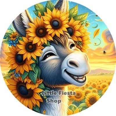 L2072 ouwel paard 20x4,7cm eetbare cupcake rondjes vers, Ophalen of Verzenden, Nieuw, Cupcakes, Versiering