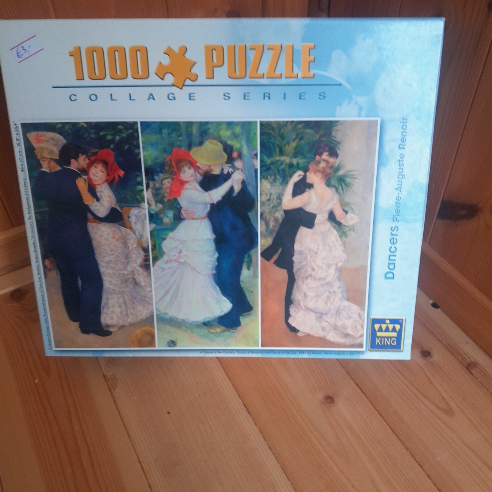 King 1000 stukjes puzzel - Dancers Pierre-Auguste Renoir, Ophalen of Verzenden, 500 t/m 1500 stukjes, Gebruikt, Legpuzzel