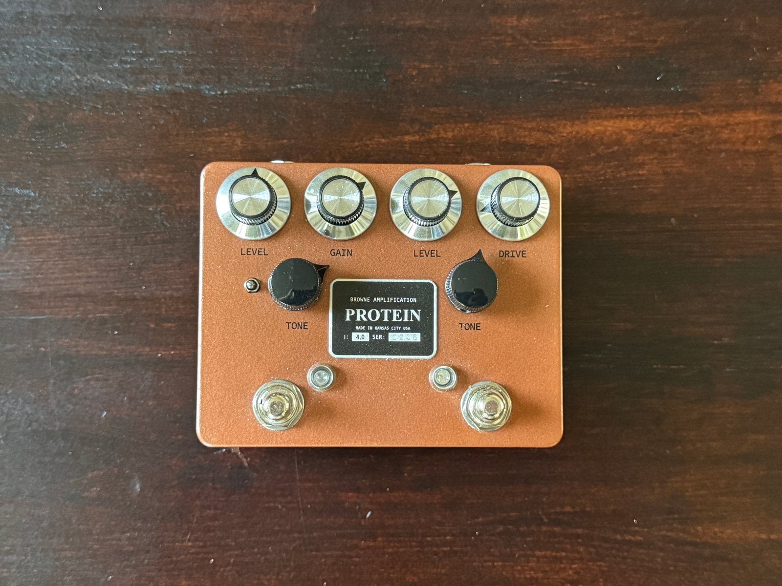 Browne Amplification Protein V4 dual overdrive - Copper, Muziek en Instrumenten, Effecten, Ophalen of Verzenden, Zo goed als nieuw