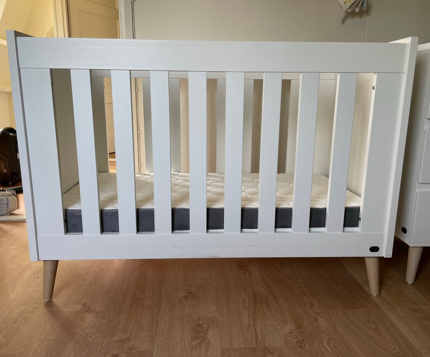 Wit TWF Ledikant 60x120 + Commode, Ophalen, Gebruikt, Ledikant