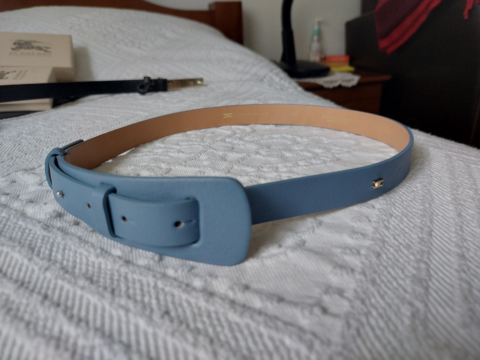 Elisabetta Franchi riem - Blauw, Kleding | Dames, Riemen en Ceinturen, Minder dan 3 cm, Overige kleuren, Tailleriem, Ophalen of Verzenden