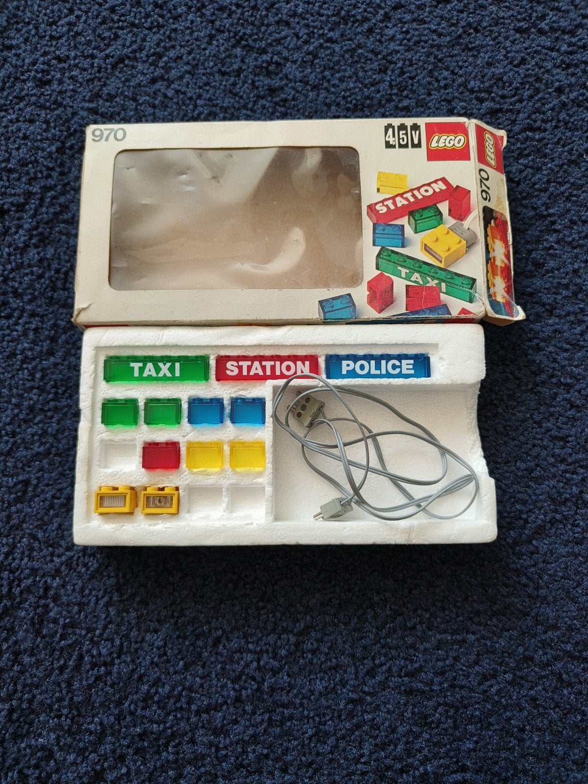 Vintage Lego 970 4.5V Verkeerslichten en Verkeersborden, Lego, Accessoire, Ophalen of Verzenden, City