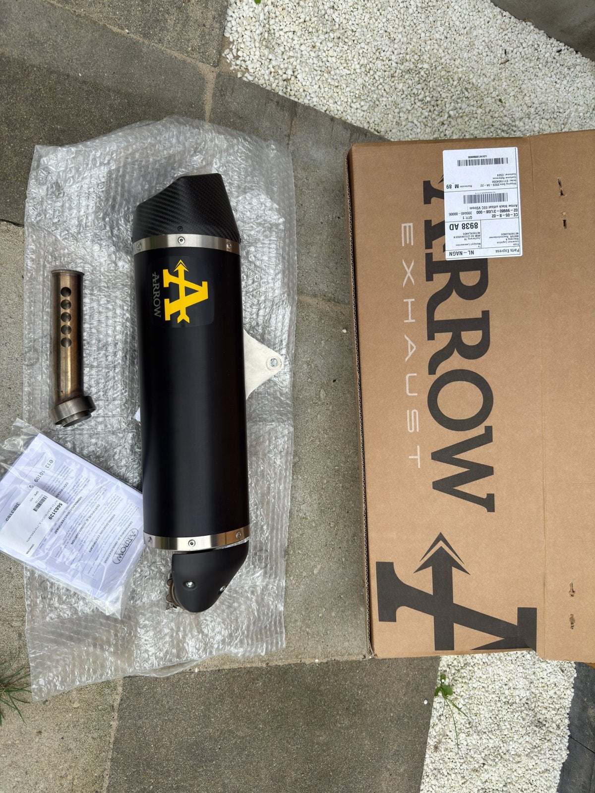 ARROW | ALUMINIUM DARK | UITLAAT DEMPER | Suzuki v Strom, Motoren, Ophalen of Verzenden, Nieuw