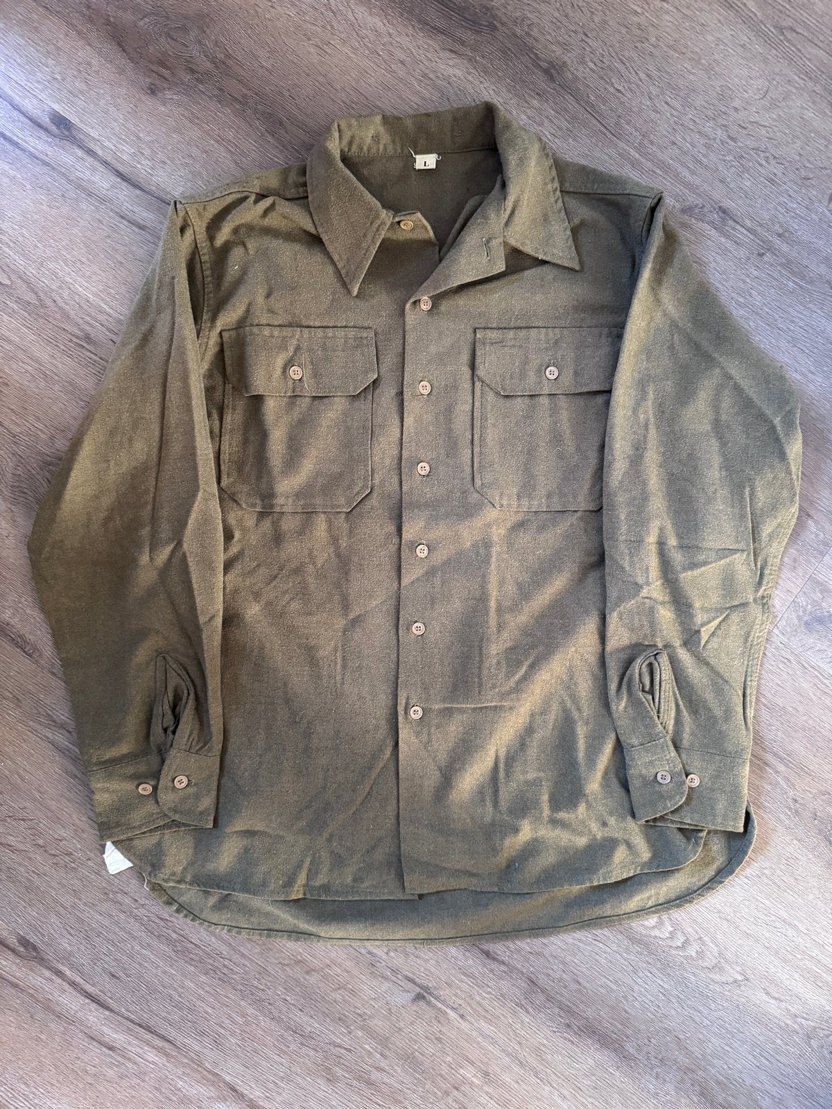 Wool shirt M-1937 US WWII - Repro 5 | Maat L, Ophalen of Verzenden