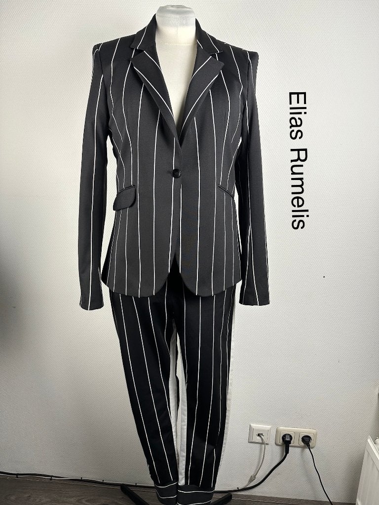 Elias Rumelis Broekpak  (mt: 42) 32,3/9726, Kleding | Dames, Jasjes, Kostuums en Pakken, Zo goed als nieuw, Maat 42/44 (L), Zwart