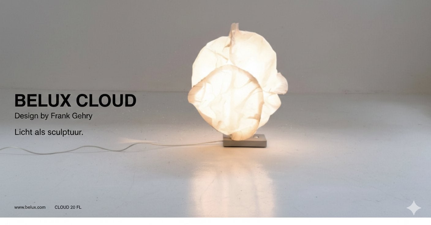 Belux Cloud 20 FL Vloerlamp – Frank Gehry Design (Nieuw), Ophalen of Verzenden, Nieuw, Overige materialen, Minder dan 100 cm