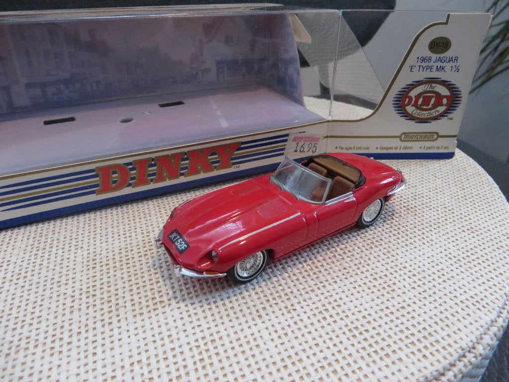Dinky Collection Jaguar E Type Convertible Rood, Ophalen of Verzenden, Nieuw, Auto, Dinky Toys
