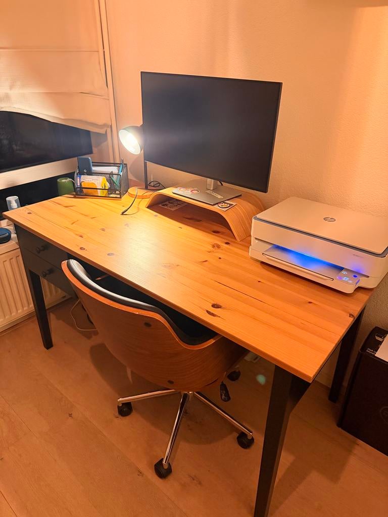 IKEA ARKELSTORP Desk for Sale, Ophalen, Gebruikt, Bruin, Overige merken