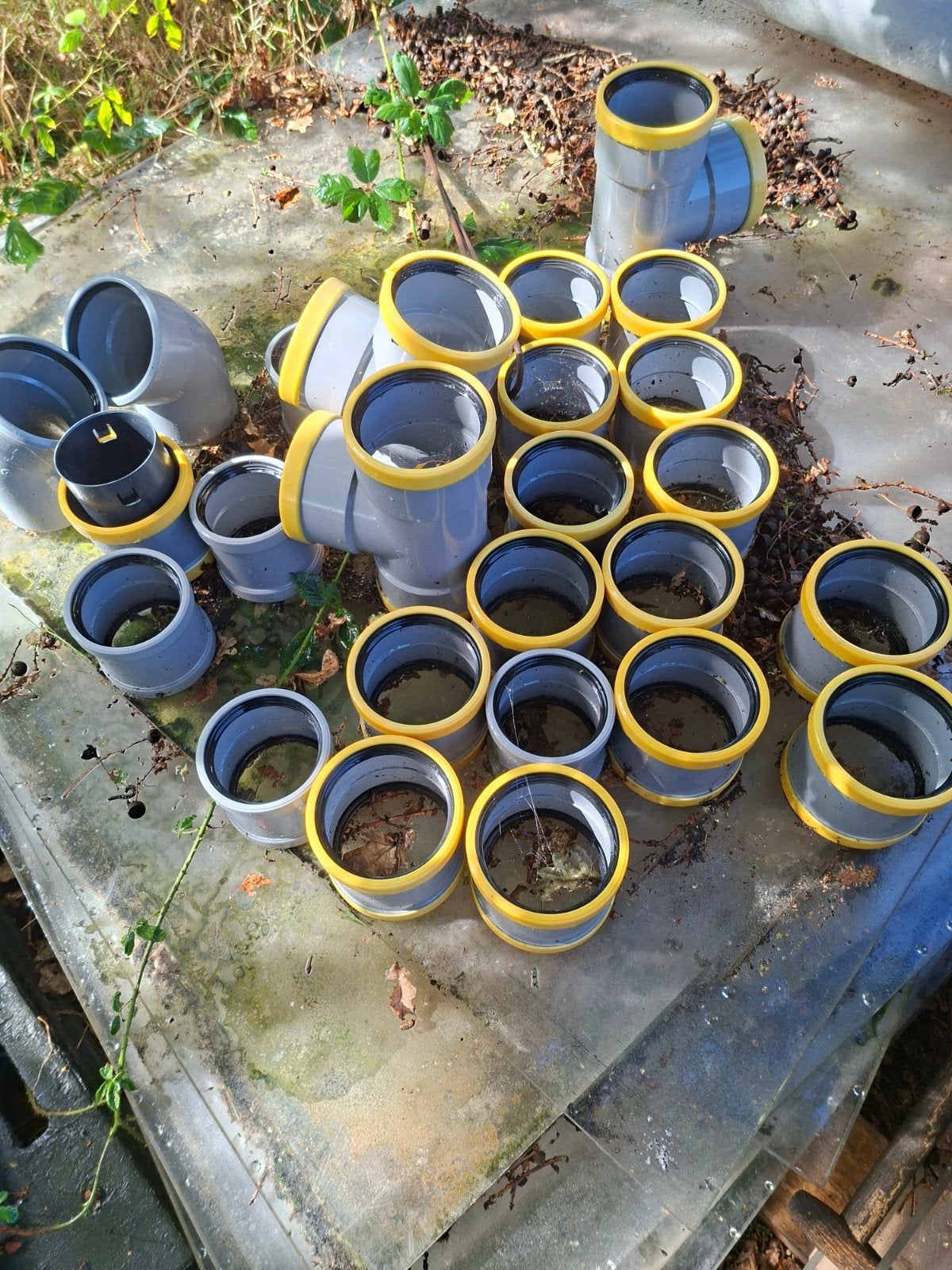 Diverse PVC hulpstukken rond 110 en 125, Ophalen, Afvoer, Pvc, Nieuw