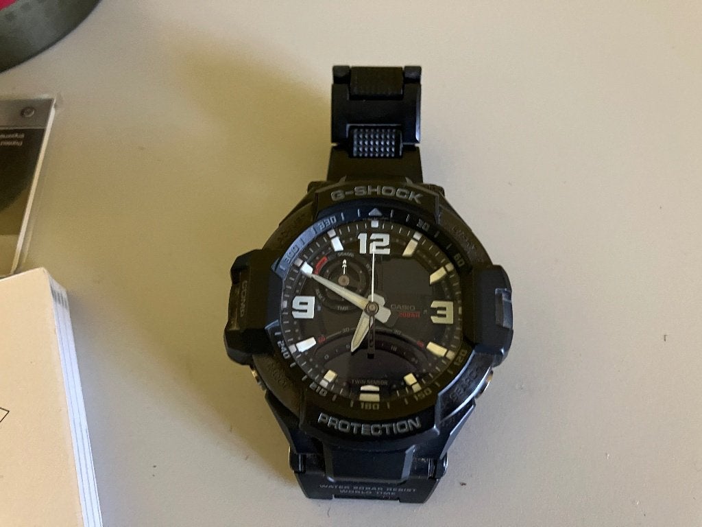 Horloge Casio G-Shock GA1000FC - 20 bar, kompas, temp, timer, Staal, Polshorloge, Ophalen of Verzenden, Zo goed als nieuw