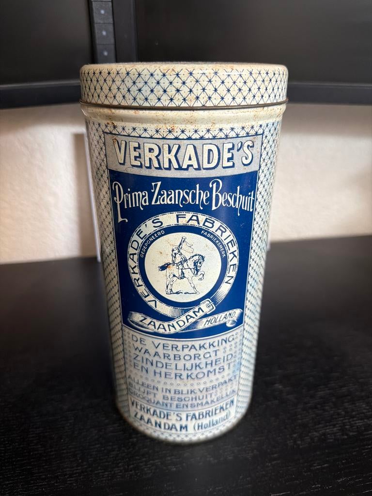 Vintage Verkade's Beschuitblik - Prima Zaanlandse Beschuit, Ophalen of Verzenden, Zo goed als nieuw, Beschuit, Verkade