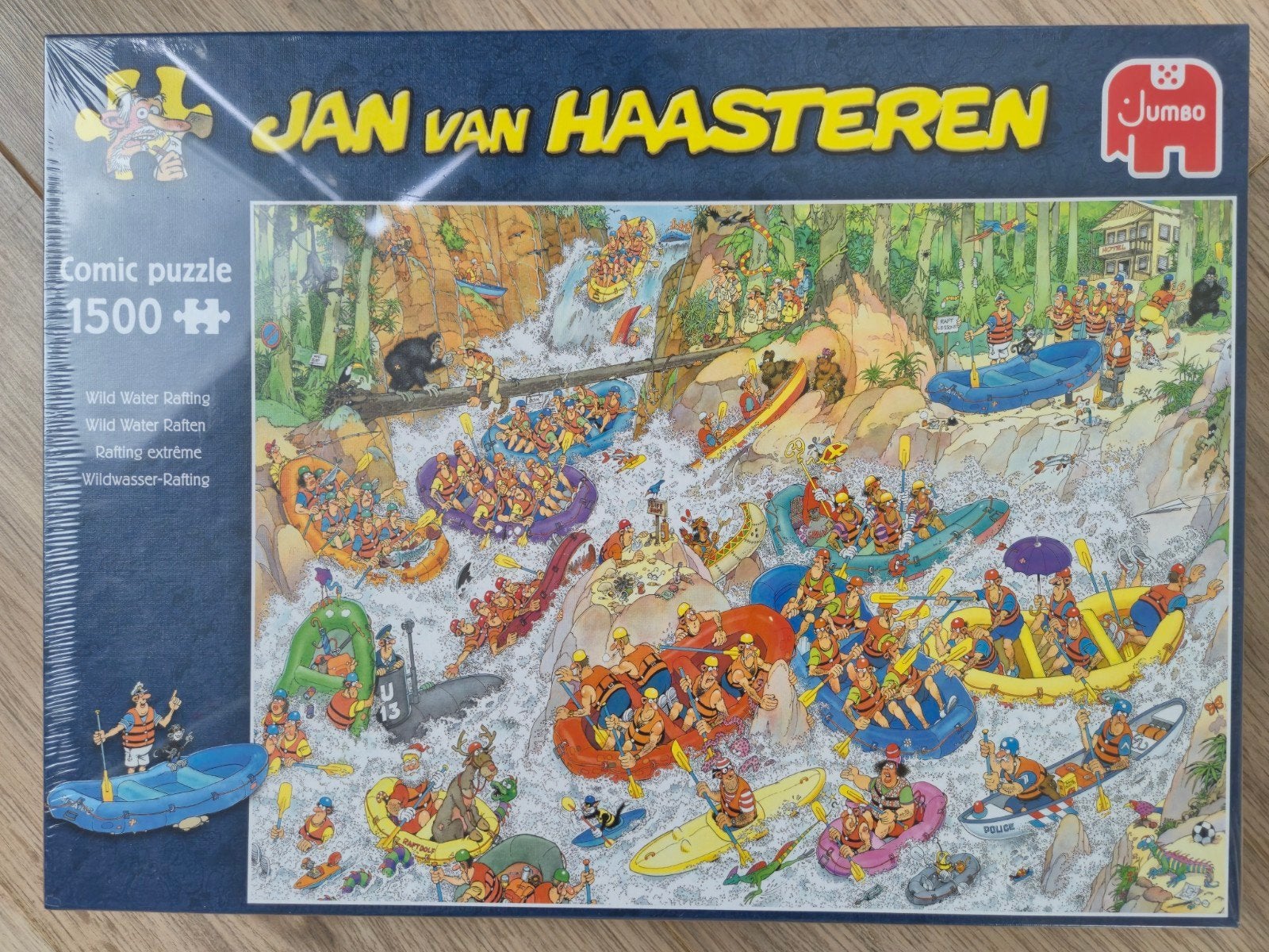 Jan van Haasteren - Wild water raften - 1500 stukjes, Ophalen of Verzenden, 500 t/m 1500 stukjes, Nieuw