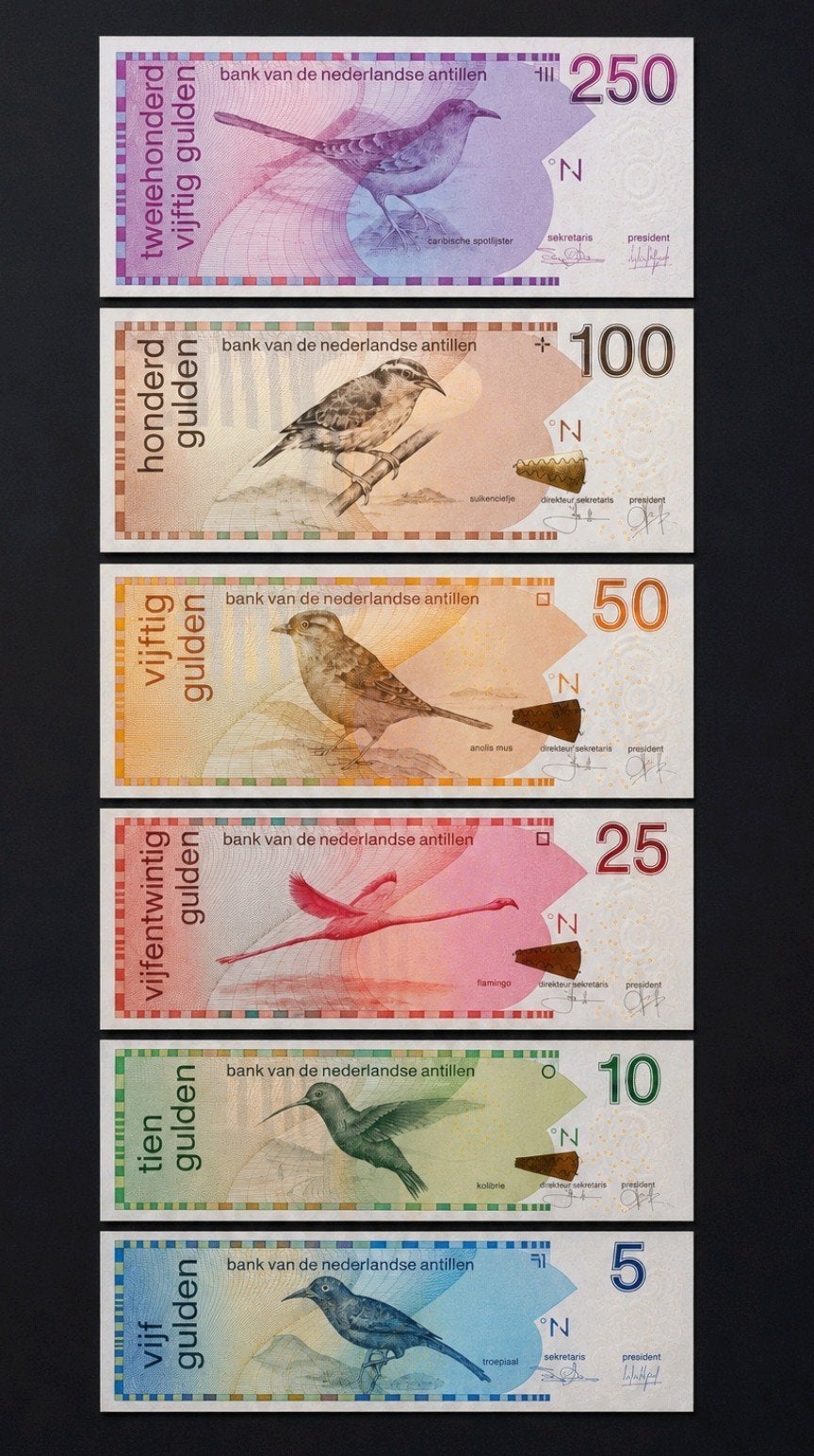 Volledige set  UNC Nederlandse Antillen bankbiljetten, Postzegels en Munten, Munten | Nederland, Ophalen of Verzenden, Koningin Beatrix