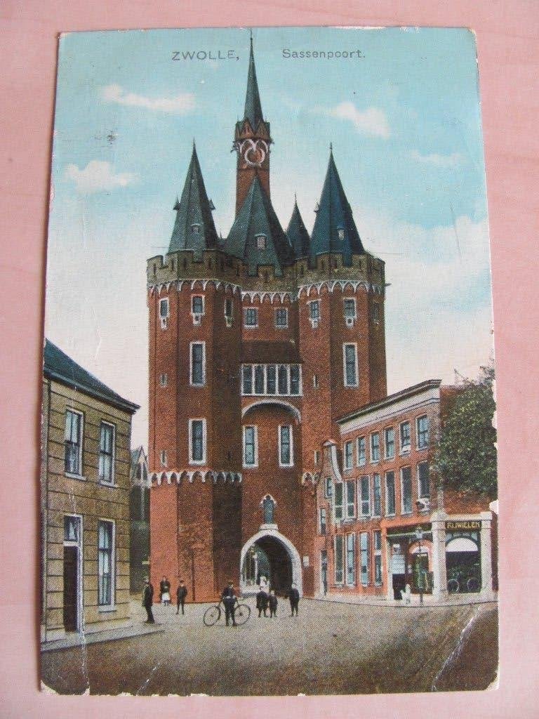 Zwolle, Sassenpoort, Ophalen of Verzenden, Voor 1920, Gelopen, Overijssel