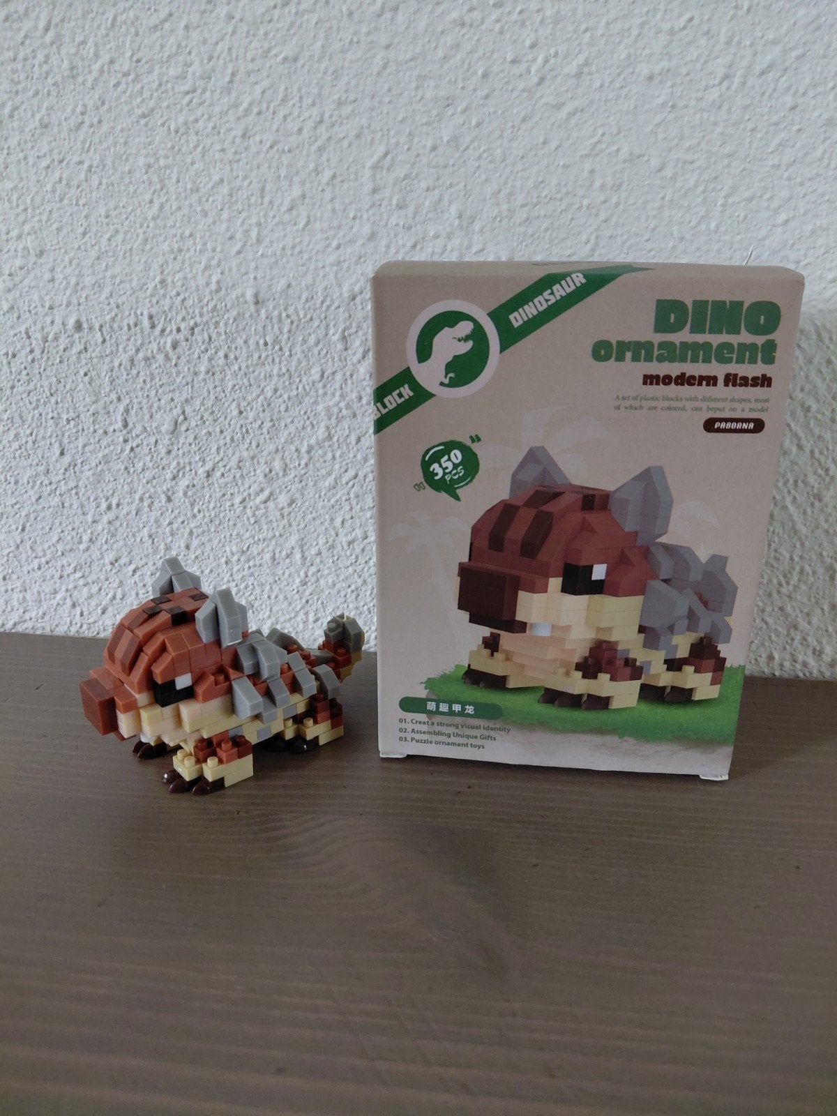 Dinosaurus Ankylosaurus bouwset (350 stuks), Ophalen of Verzenden, Zo goed als nieuw, Overige merken