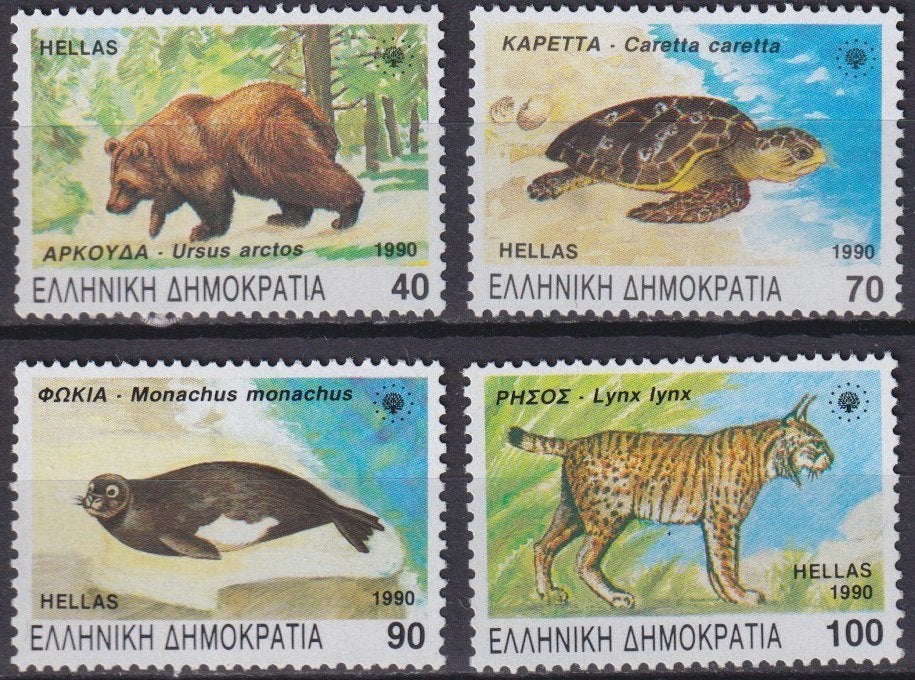 Griekenland 1990 dieren postfrisse serie Vl. 1794/1797, Verzenden, Griekenland, Postfris