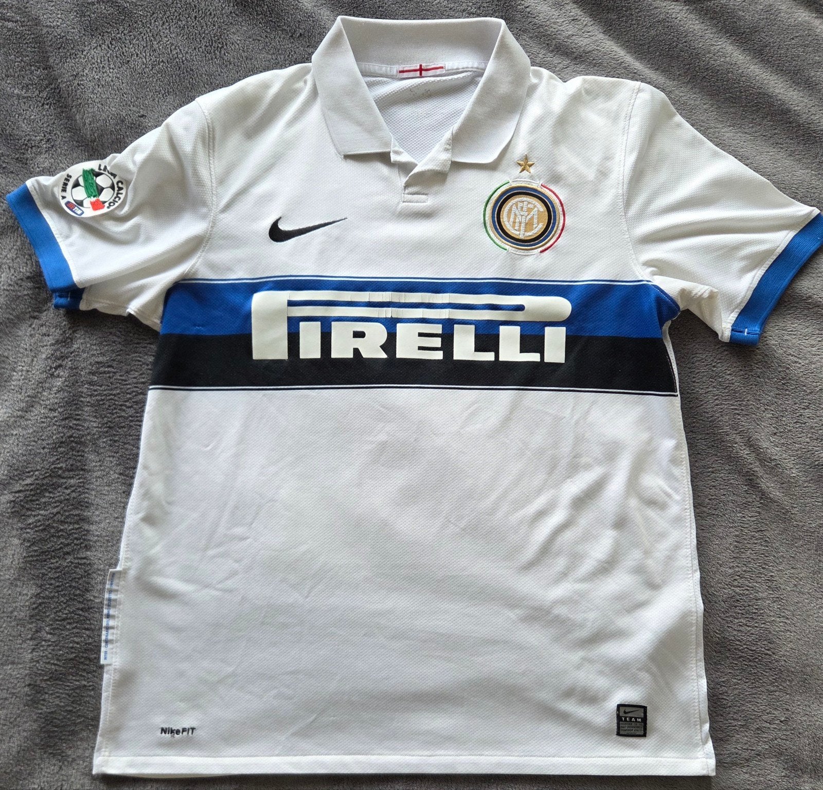 Inter Milan 2009/10 treble uittenue - Zanetti #4 - L, Maat L, Verzenden, Gebruikt, Shirt
