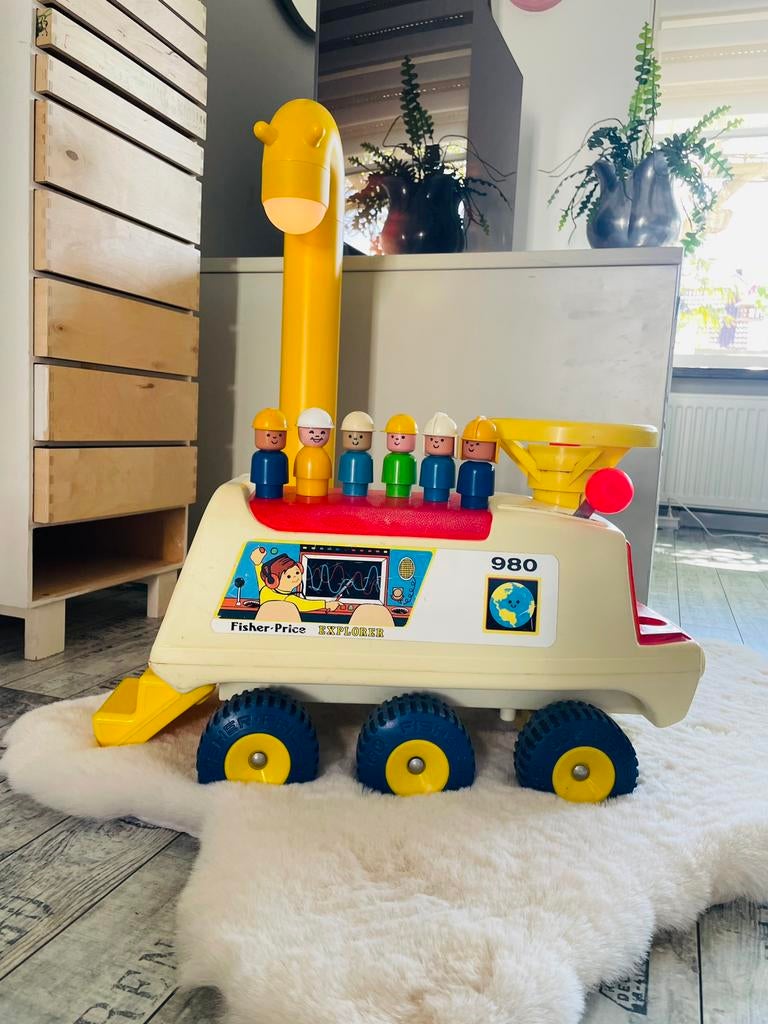 Fisher-Price 980 Explorer Loopauto 1980, Ophalen of Verzenden, Zo goed als nieuw, Auto of Voertuig, Met geluid