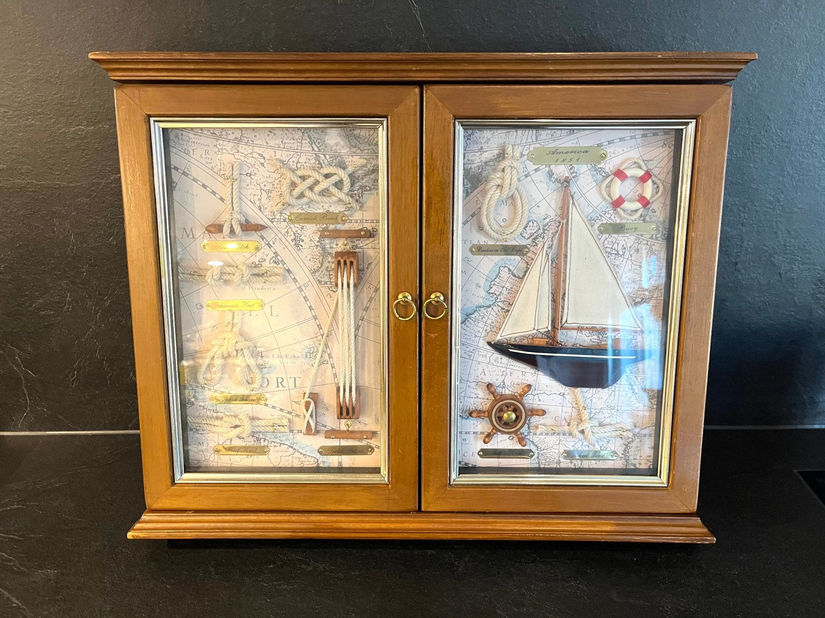 Houten Sleutelkast nautisch, Huis en Inrichting, Ophalen of Verzenden, Zo goed als nieuw, Hout