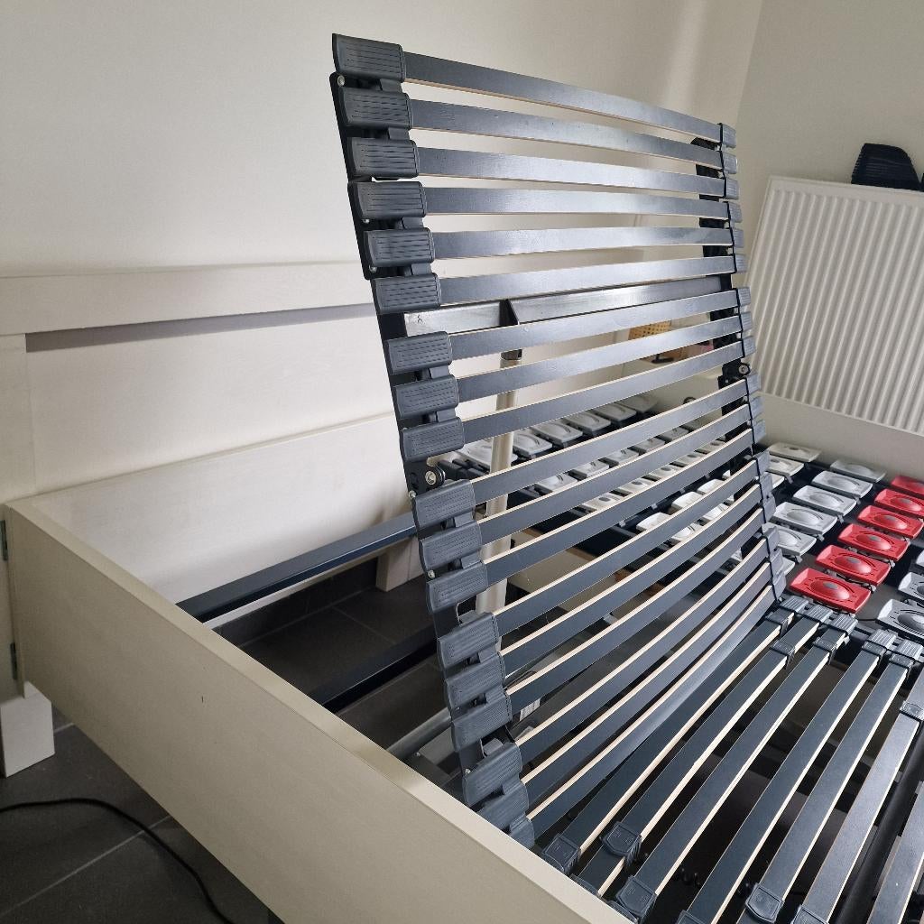 Elektrische hoog laag lattenbodem 90x200, Ophalen, 90 cm, Eenpersoons, Zo goed als nieuw