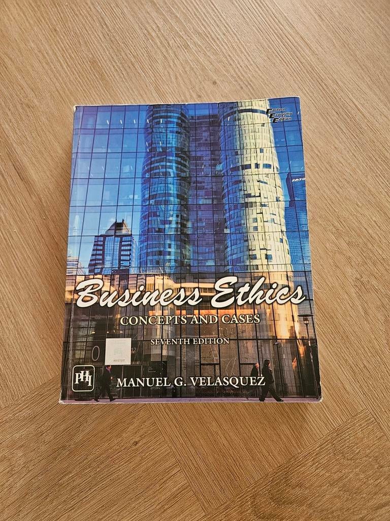 Business Ethics: Concepts and Cases - 7e editie, Boeken, Studieboeken en Cursussen, Zo goed als nieuw, Manuel G. Velasquez, Gamma