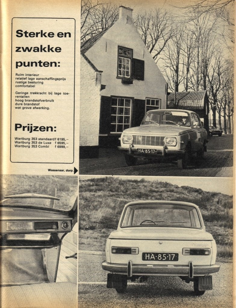 Autokampioen test Wartburg 353 Januari 1972, Ophalen of Verzenden, Gelezen, Overige merken