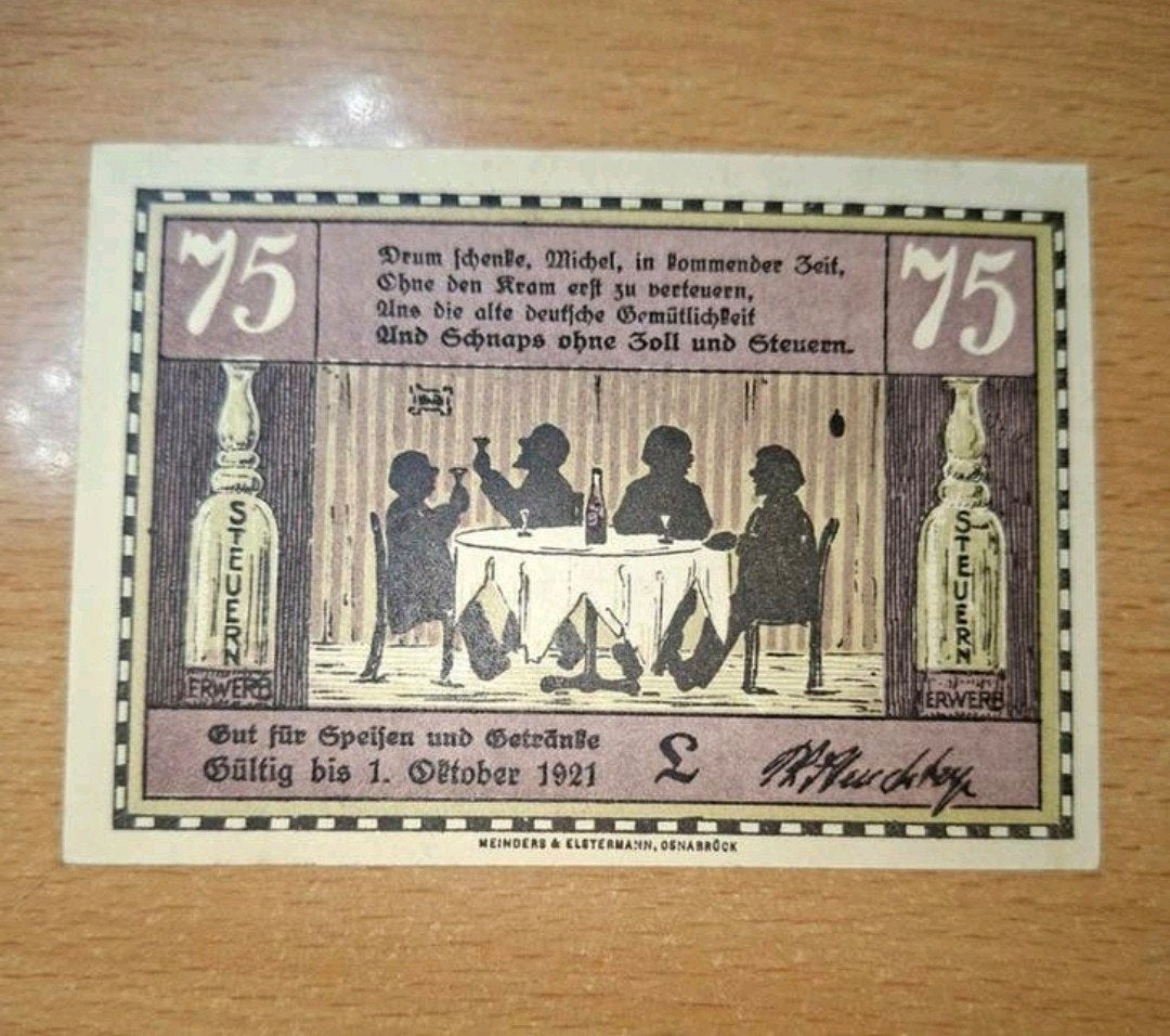 Duits Notgeld Osnabrück Noodgeld, Ophalen of Verzenden