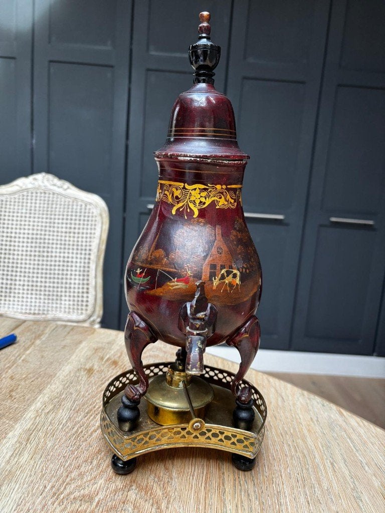 Antieke Kraantjeskan  met spiritus brander, 1900/1920, Antiek en Kunst, Ophalen of Verzenden