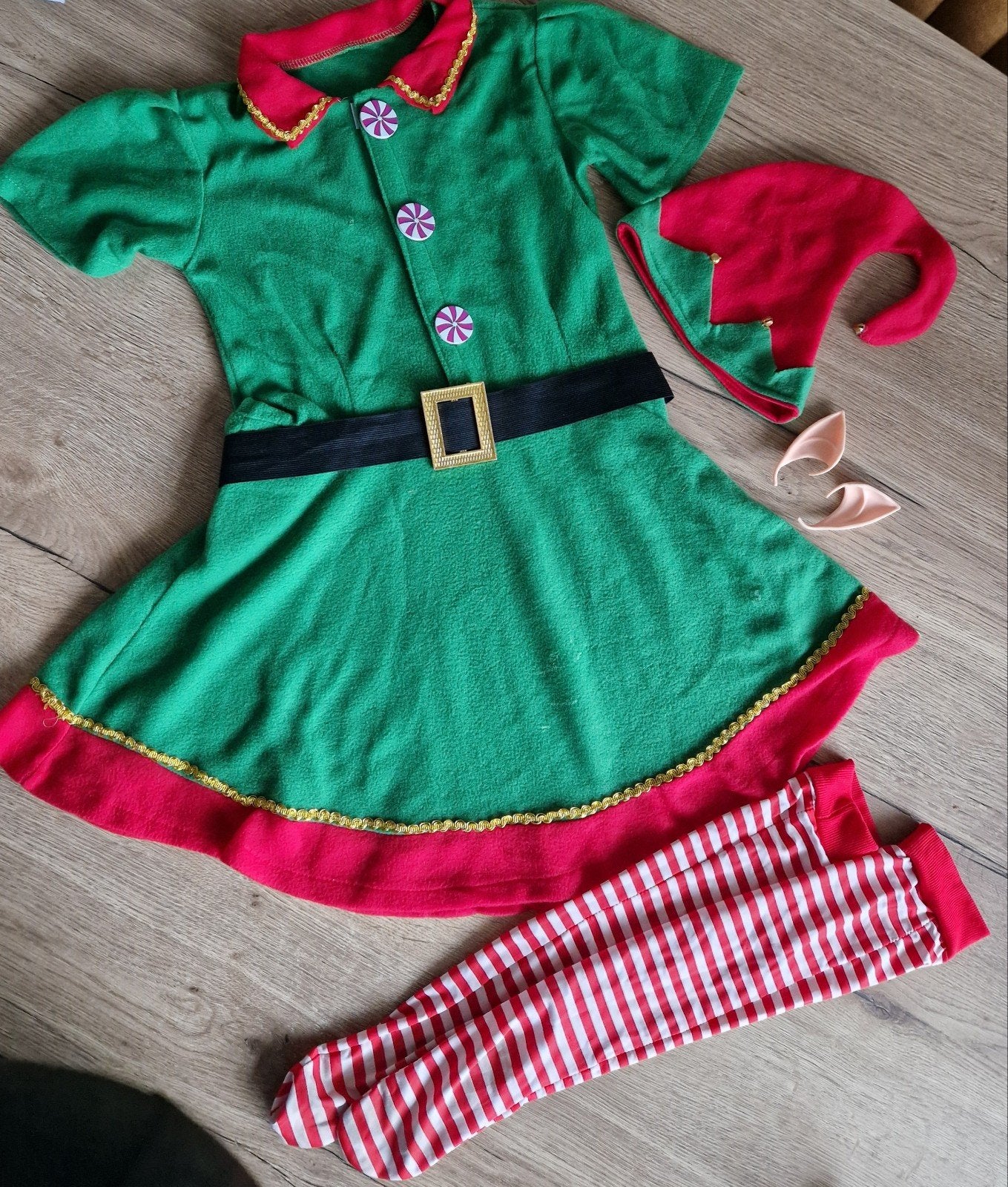 Elfen kostuum / verkleedkleren - Maat 152, Ophalen of Verzenden, Zo goed als nieuw, 146 t/m 152