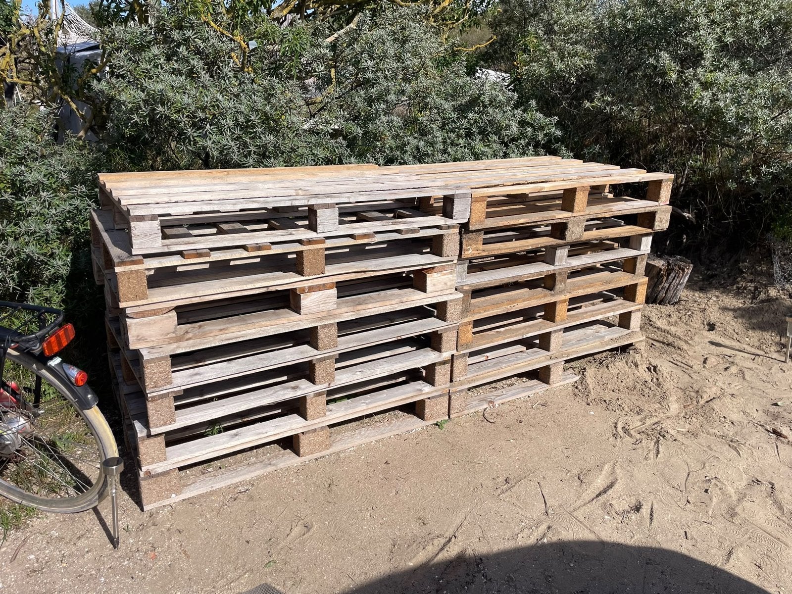 14 Pallets 80x120cm, Ophalen, Gebruikt, Hout