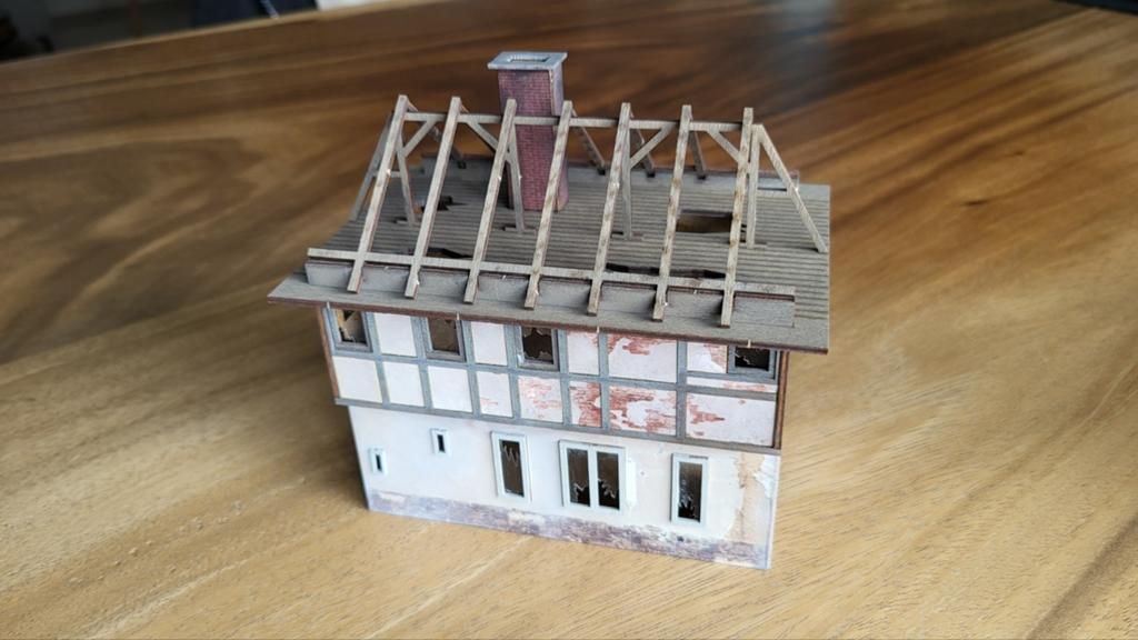 Busch H0 Gebouw - Reeds gebouwd en zeer netjes, Hobby en Vrije tijd, Modeltreinen | H0, Overige merken, Gebruikt, Gelijkstroom of Wisselstroom