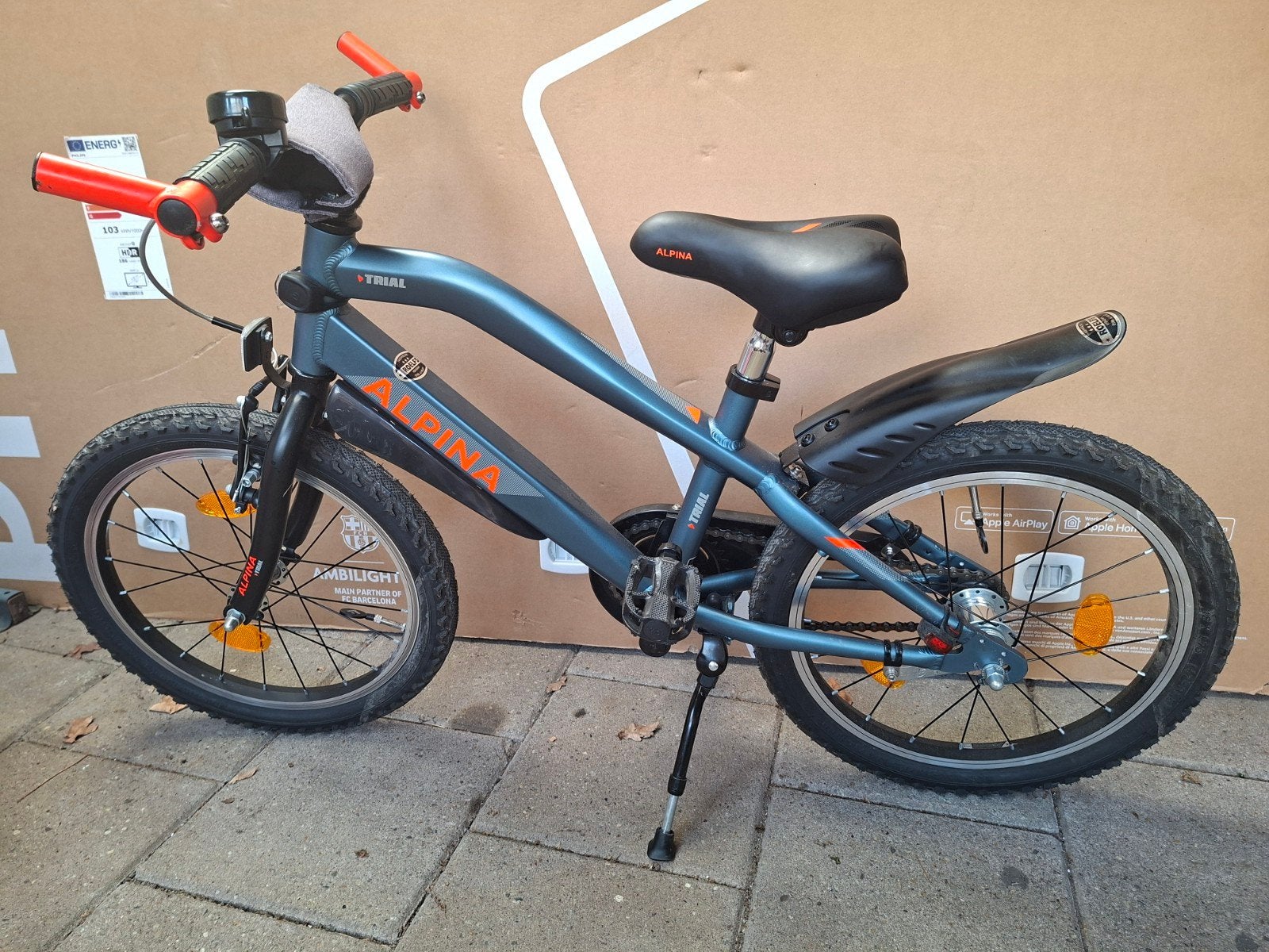 Alpina Trial Kinderfiets 18 inch - Zo goed als nieuw, 16 tot 20 inch, Velgrem, Alpina, Ophalen of Verzenden