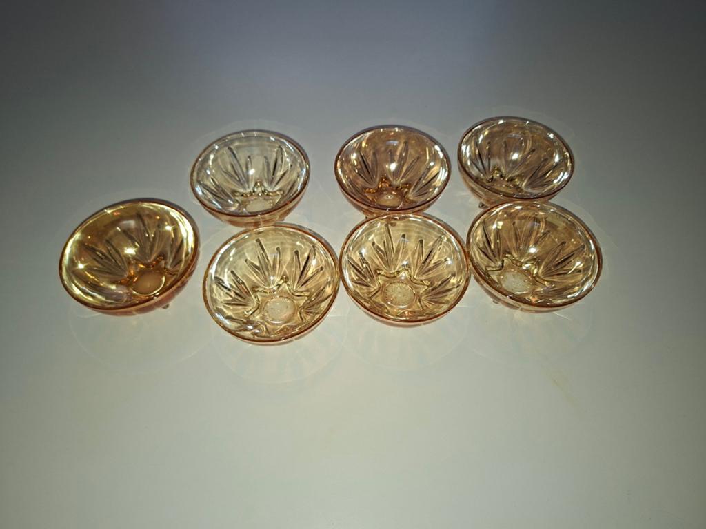 Vintage persglas dessertschaaltjes, Ophalen of Verzenden