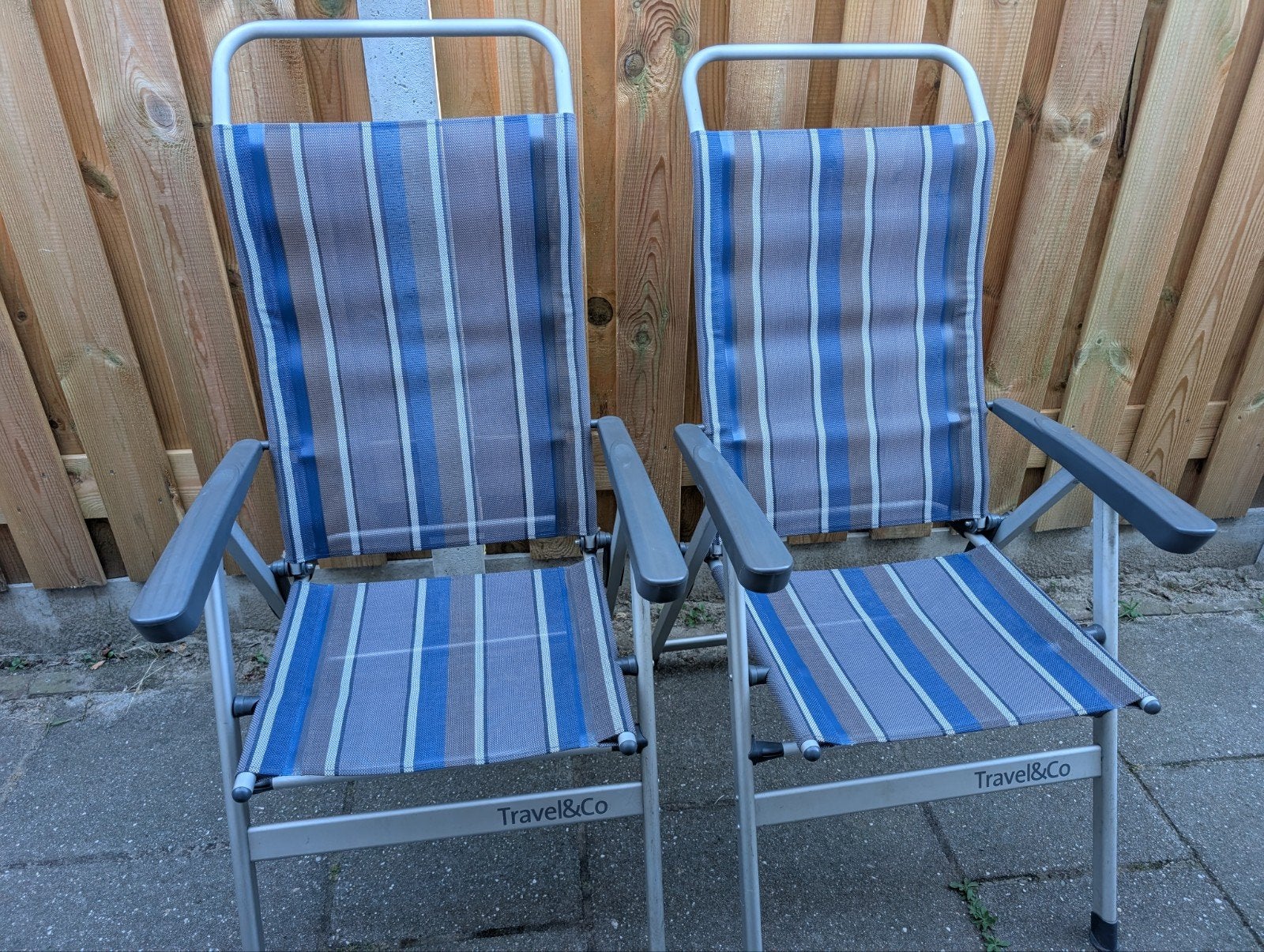 Camping klapstoel 2x, Caravans en Kamperen, Ophalen, Gebruikt, Campingstoel