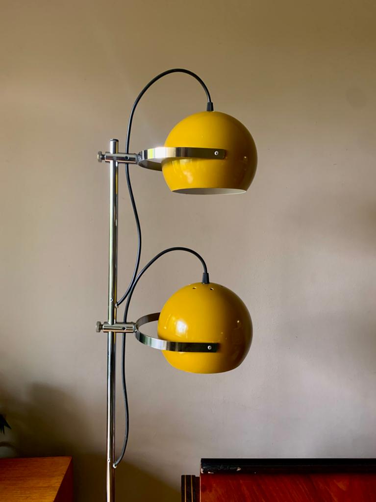 Vintage Herda bollenlamp, Ophalen of Verzenden, Zo goed als nieuw, Metaal, 150 tot 200 cm