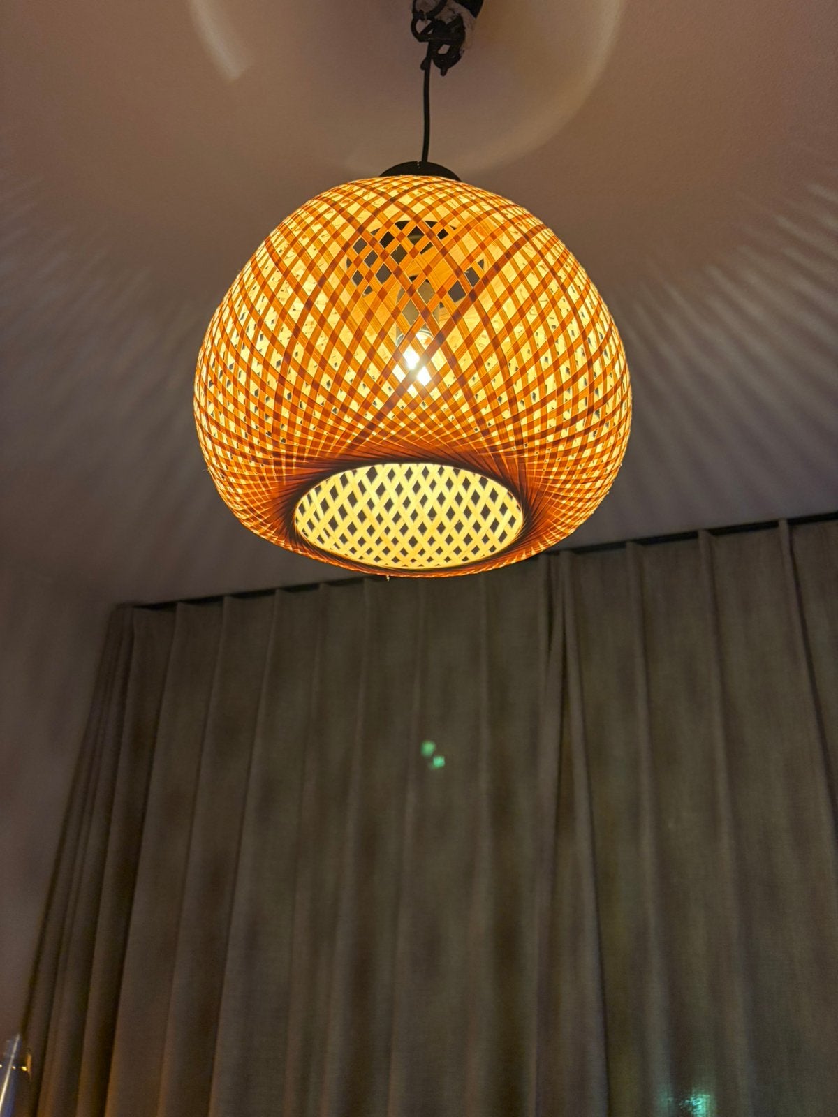 Rotan hanglamp, Ophalen, Gebruikt, Overige materialen, E27 (groot)