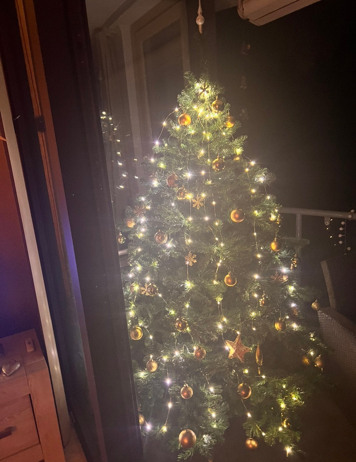Kunst kerstboom 210 compleet zie foto, Ophalen, Zo goed als nieuw