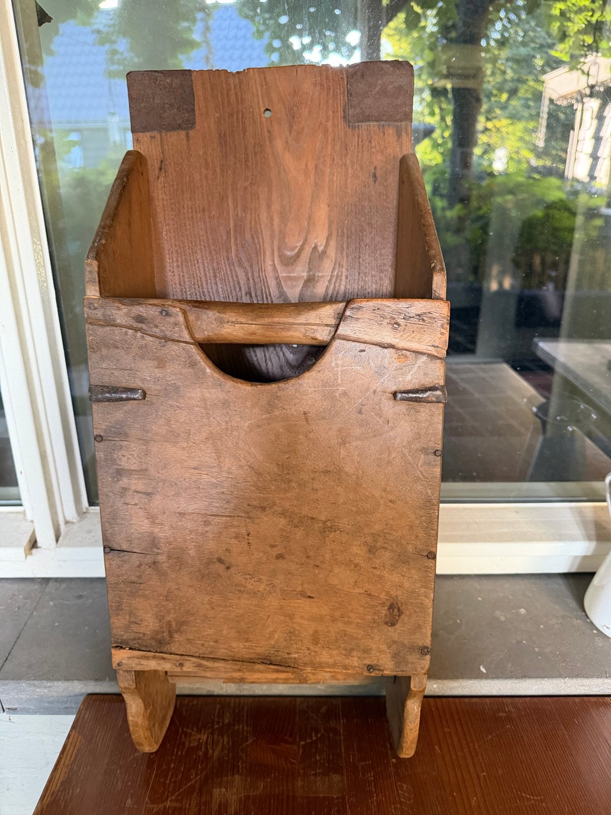 Antieke landelijke houten graanschep, Ophalen of Verzenden