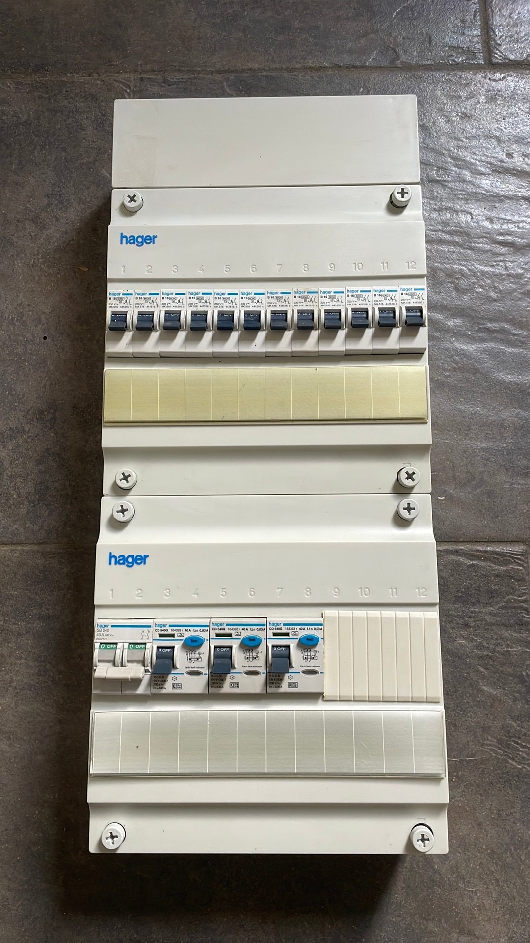 Hager 1 fase groepenkast, Doe-het-zelf en Verbouw, Elektra en Kabels, Ophalen of Verzenden, Gebruikt, Overige typen