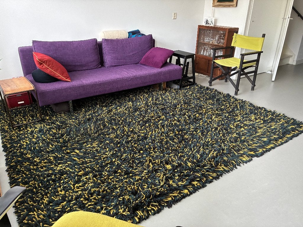 hoogpolig wollen tapijt 2.55x2.80, Ophalen, Gebruikt, 200 cm of meer, Modern