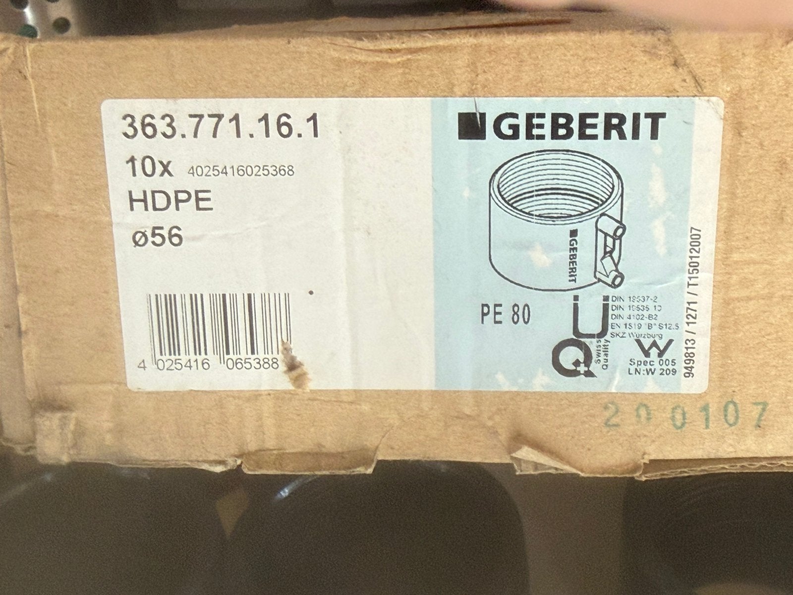 Geberit elektrode mof (10x), Ophalen, Nieuw, Toilet