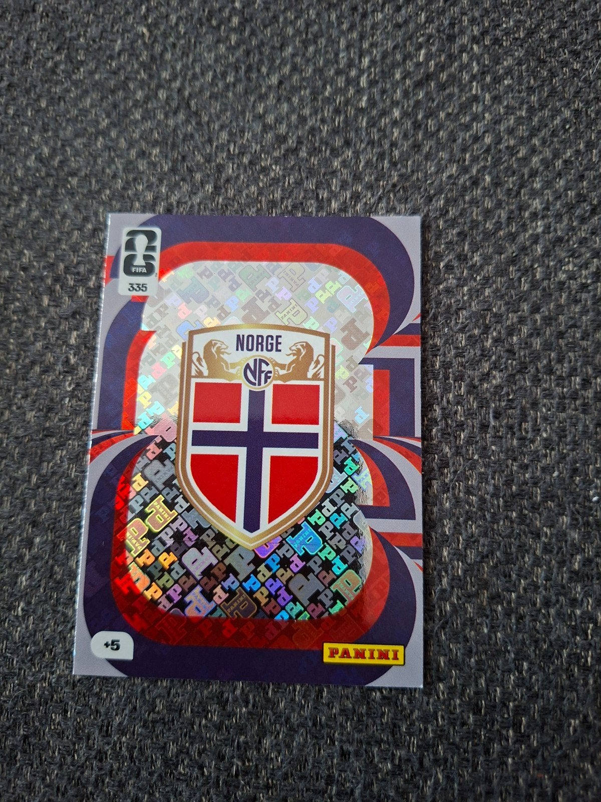 Panini FIFA 335 Noorwegen kaart 2026, Ophalen of Verzenden, Zo goed als nieuw, Buitenlandse clubs, Poster, Plaatje of Sticker