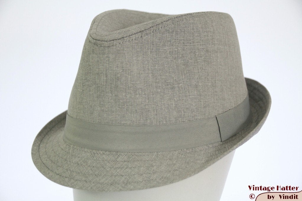 Gleufhoed Trilby Hawkins beige blauw of grijs 58, 59, 60 new, Hoed, Hawkins, Nieuw, Heath Road, Skegness Lincolnshire (UK)
