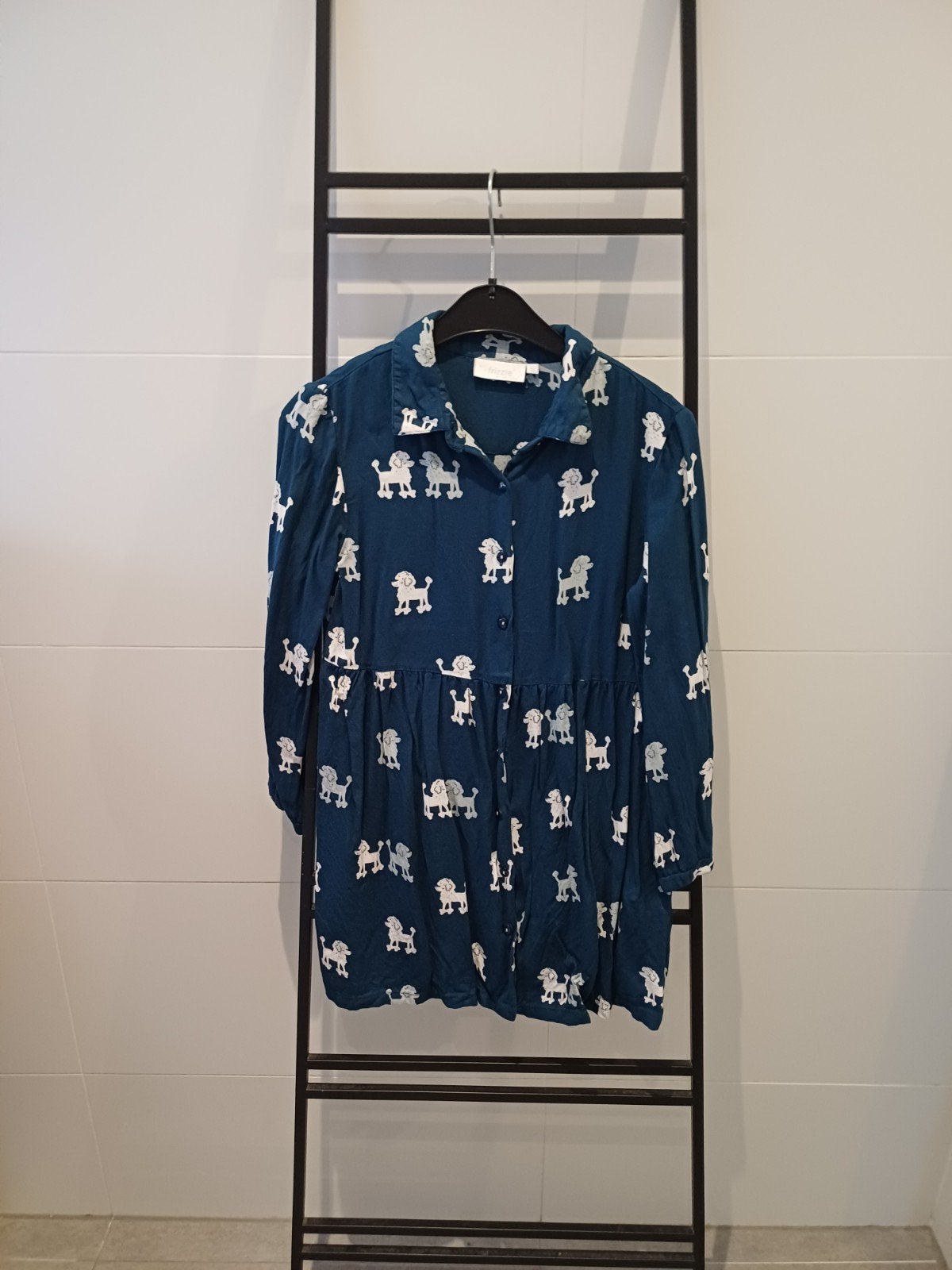 Jurkje met hondjesprint van Frizzle by Bel & Bo, maat 128, Gebruikt, Ophalen of Verzenden, Jurk of Rok, Frizzle