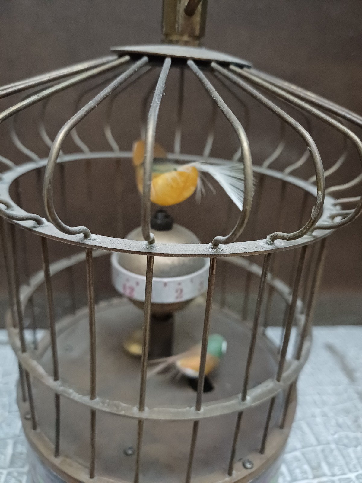 antiek klokje met fluitend vogeltje en wekkertje, Ophalen of Verzenden